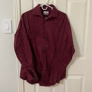 Calvin Klein Maroon Dress Shirt